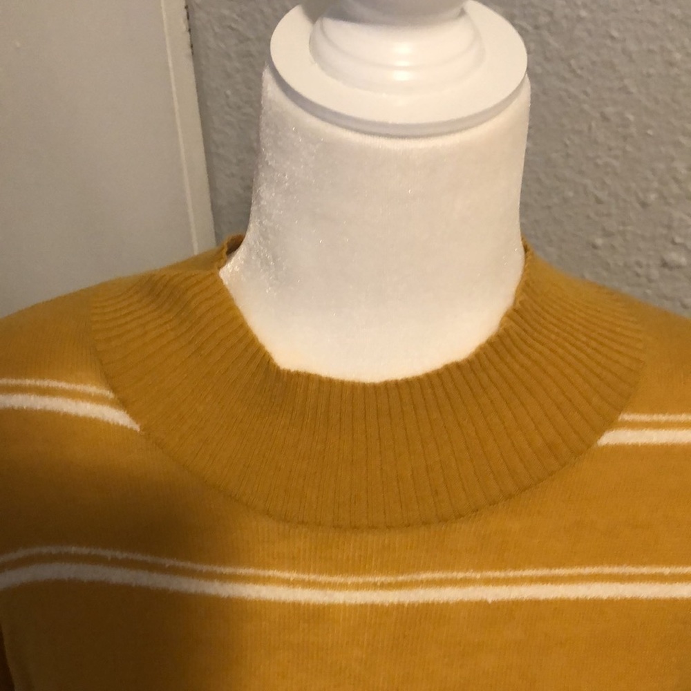 RVCA Mustard Yellow Horizontal Stripe Sweater - Picture 5 of 13